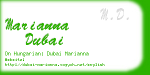 marianna dubai business card